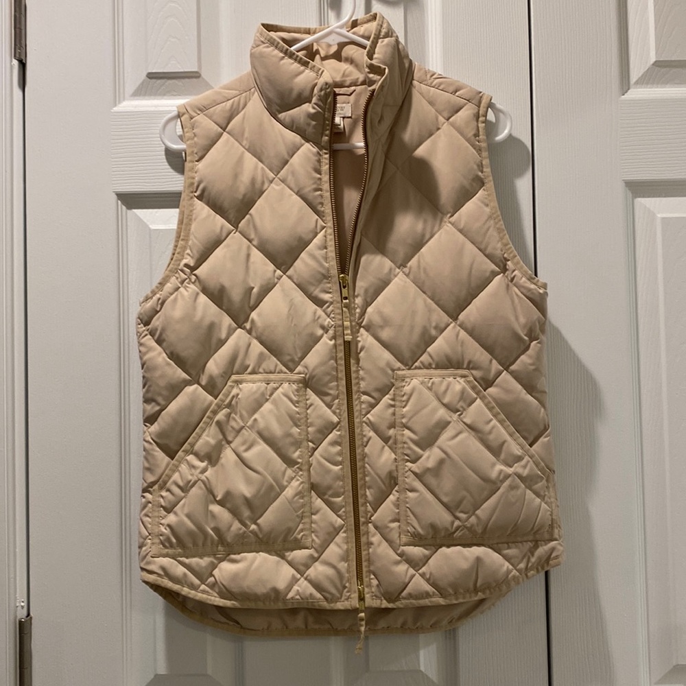 JCrew down feather bubble vest